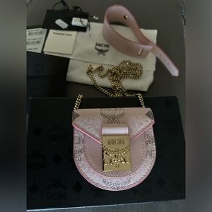 Pink MCM Bracelet Bag / Crossbody